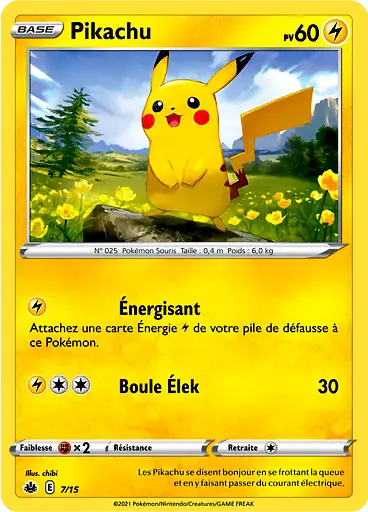 Image de la carte Pokemon Pikachu 7/15