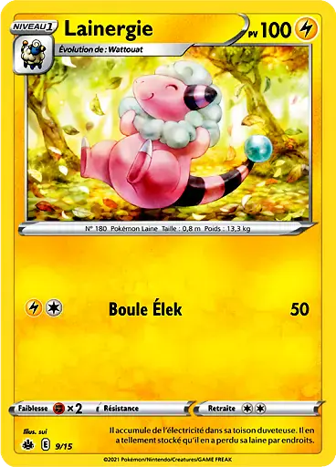 Image de la carte Pokemon Lainergie 9/15
