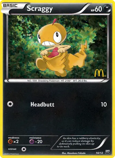 Image de la carte Pokemon Scraggy 10/12
