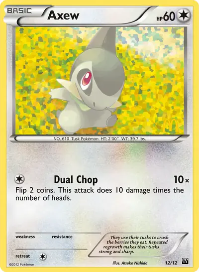 Carte Pokémon Axew 12/12 — McDonald's 2012 (US)