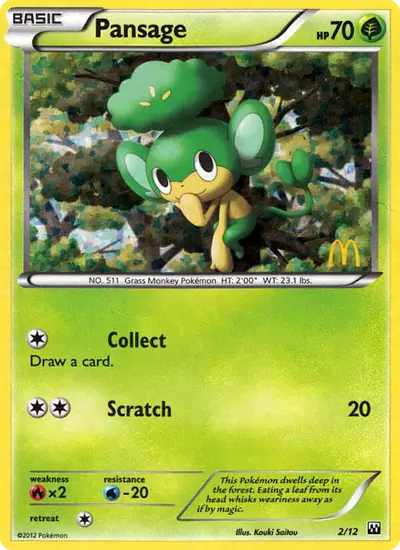 Image de la carte Pokemon Pansage 2/12