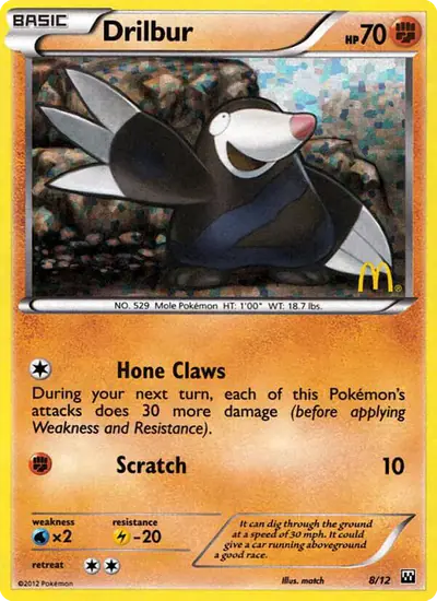 Image de la carte Pokemon Rototaupe 8/12