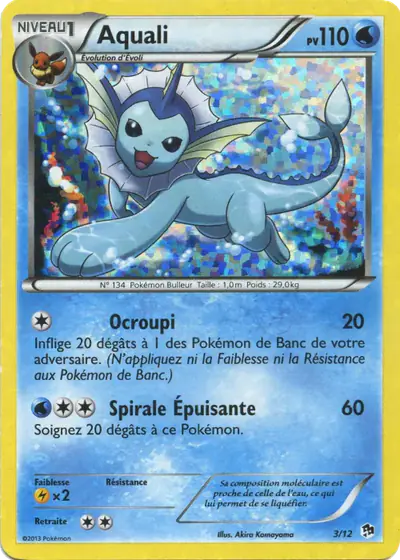 Image de la carte Pokemon Aquali 3/12