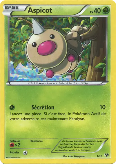 Image de la carte Pokemon Aspicot 1/12