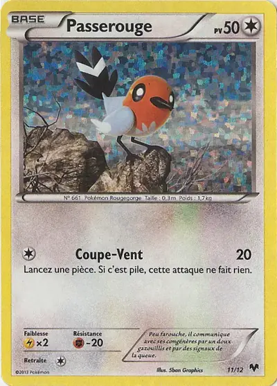 Image de la carte Pokemon Passerouge 11/12