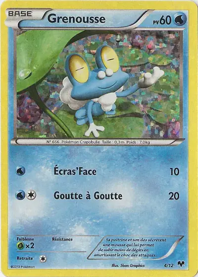 Image de la carte Pokemon Grenousse 4/12