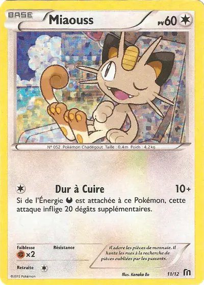Image de la carte Pokemon Miaouss 11/12