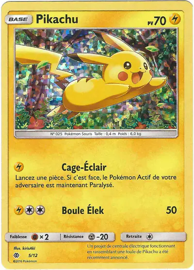 Image de la carte Pokemon Pikachu 5/12