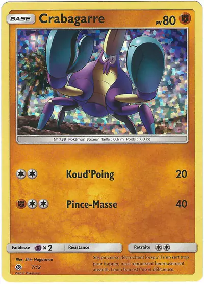 Image de la carte Pokemon Crabagarre 7/12