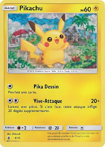 Image de la carte Pokemon Pikachu 4/12