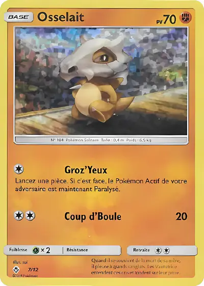 Image de la carte Pokemon Osselait 7/12