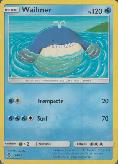 Image de la carte Pokemon Wailmer 14/40