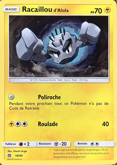 Image de la carte Pokemon Racaillou d'Alola 18/40