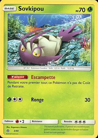 Image de la carte Pokemon Sovkipou 3/40