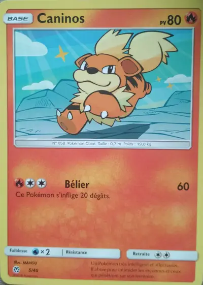 Image de la carte Pokemon Caninos 5/40