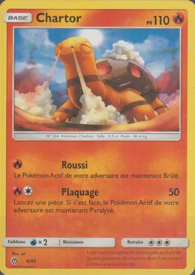 Image de la carte Pokemon Chartor 6/40
