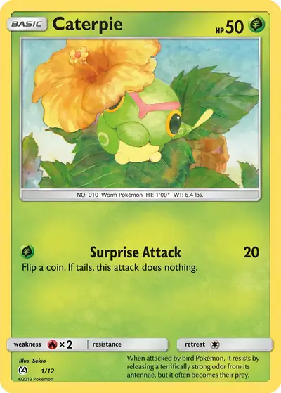 Carte Pokémon Caterpie 1/12 — McDonald's 2019 (US)