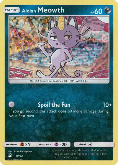 Image de la carte Pokemon Miaous D'alola 10/12