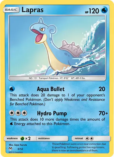 Carte Pokémon Lapras 5/12 — McDonald's 2019 (US)