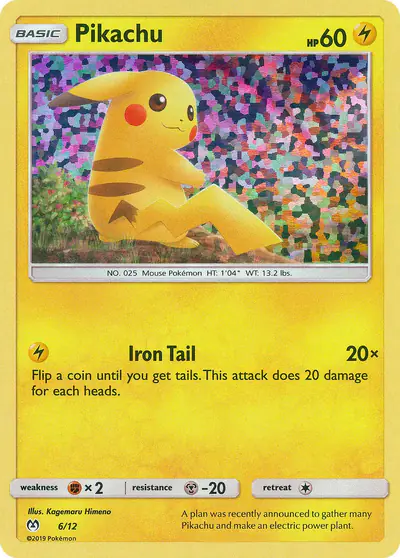 Image de la carte Pokemon Pikachu 6/12
