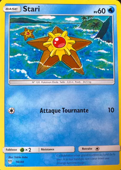 Image de la carte Pokemon Stari 16/40