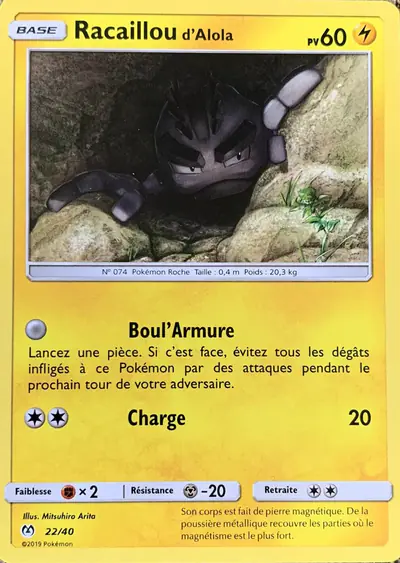 Image de la carte Pokemon Racaillou d'Alola 22/40