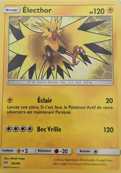 Image de la carte Pokemon Électhor 26/40