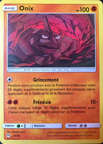 Image de la carte Pokemon Onix 29/40