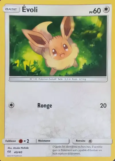 Image de la carte Pokemon Évoli 40/40