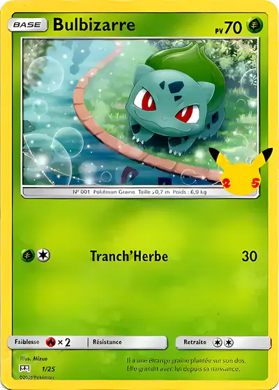 Image de la carte Pokemon Bulbizarre 1/25