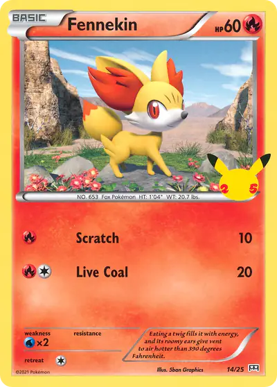 Image de la carte Pokemon Feunnec 14/25