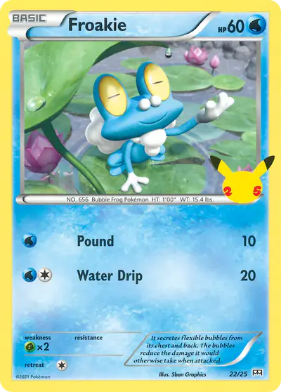 Image de la carte Pokemon Grenousse 22/25