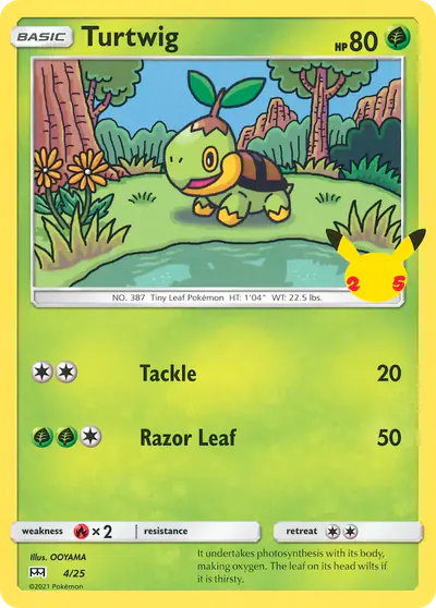 Image de la carte Pokemon Tortipouss 4/25