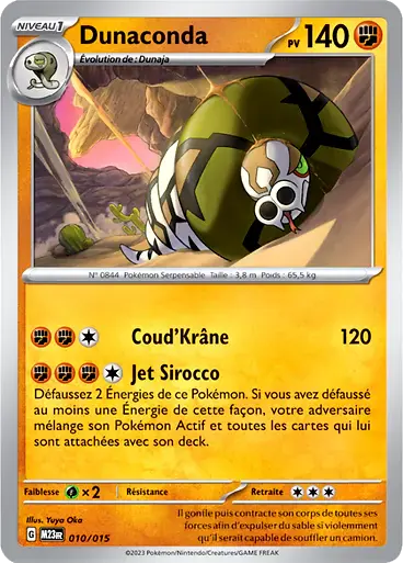 Image de la carte Pokemon Dunaconda 010/15
