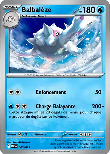 Image de la carte Pokemon Balbalèze 005/15
