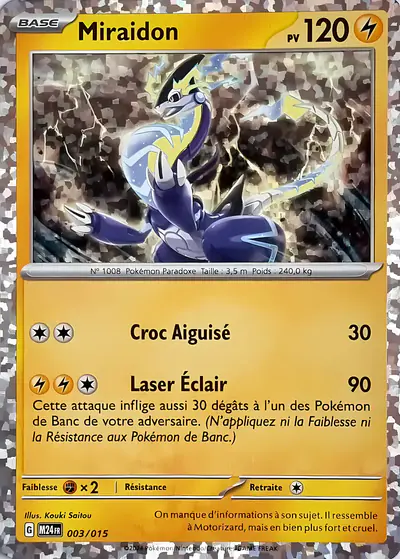 Image de la carte Pokemon Miraidon 003/15