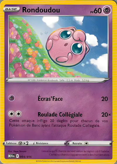 Image de la carte Pokemon Rondoudou 004/15
