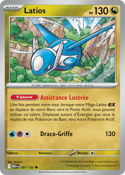 Image de la carte Pokemon Latios 101/132