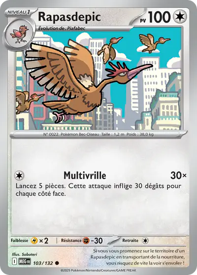 Image de la carte Pokemon Rapasdepic 103/132