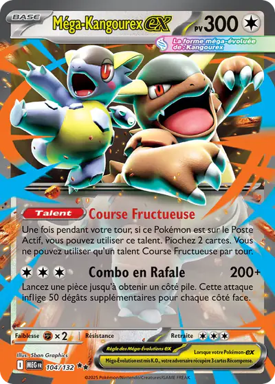 Image de la carte Pokemon Méga-Kangourex ex 104/132