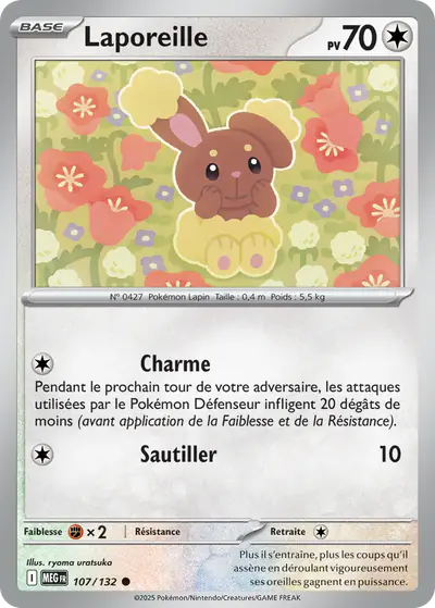 Image de la carte Pokemon Laporeille 107/132