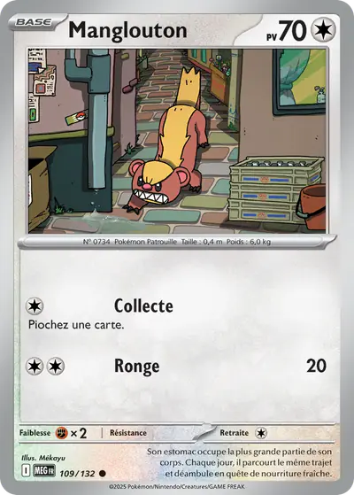 Image de la carte Pokemon Manglouton 109/132