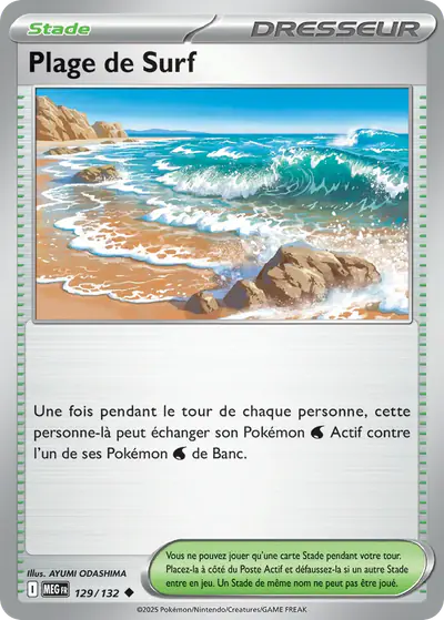 Image de la carte Pokemon Plage de Surf 129/132