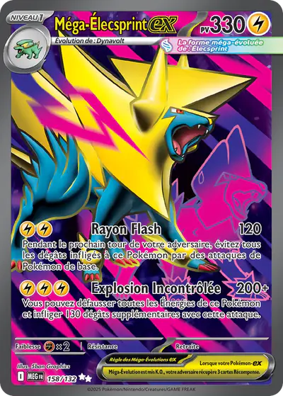 Image de la carte Pokemon Méga-Élecsprint ex 158/132