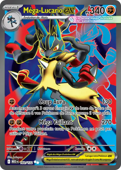 Image de la carte Pokemon Méga-Lucario ex 160/132