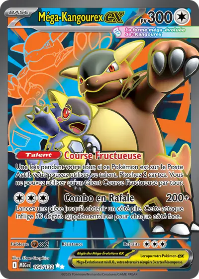 Image de la carte Pokemon Méga-Kangourex ex 164/132