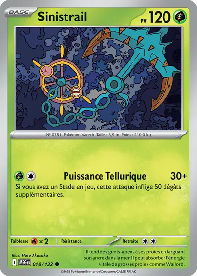 Image de la carte Pokemon Sinistrail 018/132
