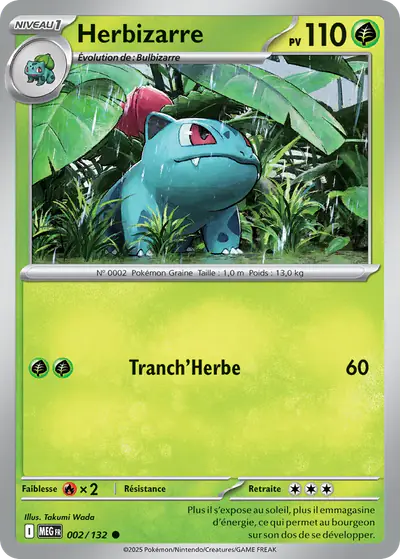 Image de la carte Pokemon Herbizarre 002/132