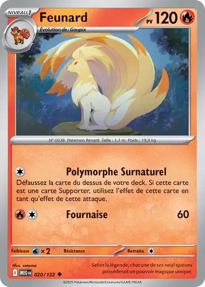 Image de la carte Pokemon Feunard 020/132