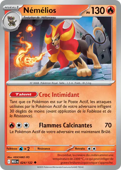 Image de la carte Pokemon Némélios 024/132